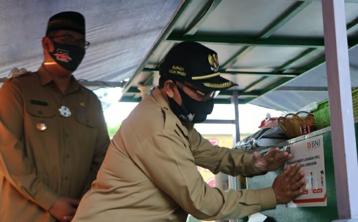 Pemkab Kulonprogo Gelar Pencanangan PKL Patuh Protokol Kesehatan