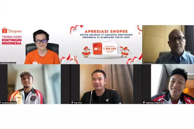 Apresiasi Kontingen Indonesia di Olimpiade Tokyo 2021, Shopee Beri 1 Miliar dan Gratis Ongkir