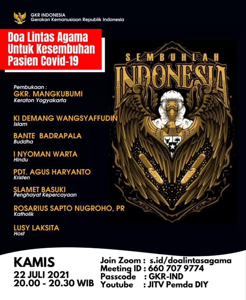 GKR Indonesia Gelar Serial Doa Lintas Agama