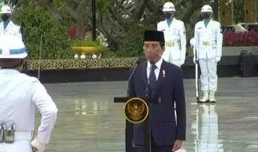 Presiden Jokowi Pimpin Upacara Peringatan Hari Pahlawan di TMP Kalibata