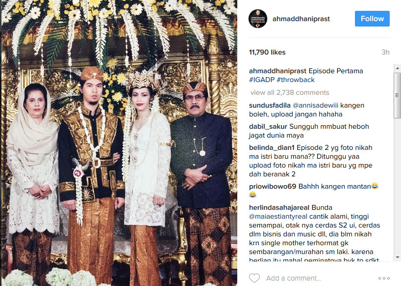 Ahmad Dhani Posting Foto Pernikahan dengan Maia Estianty, Netizen: Foto Nikah Istri Baru Mana?