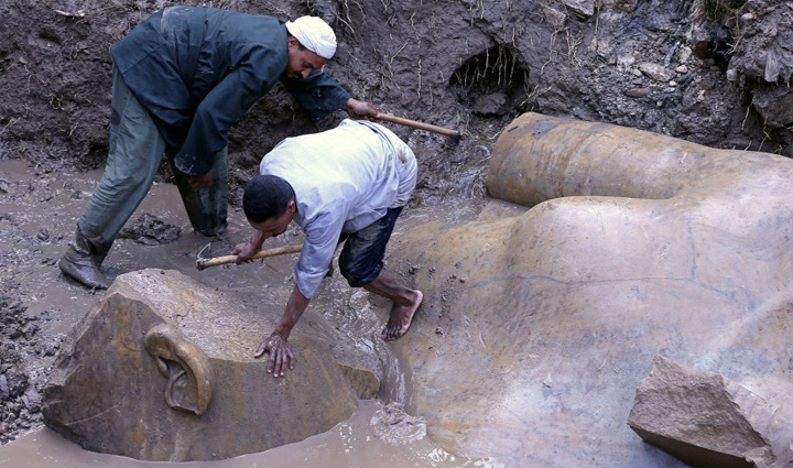 Patung Firaun Setinggi 8 Meter Ditemukan di Dekat Ibukota Mesir