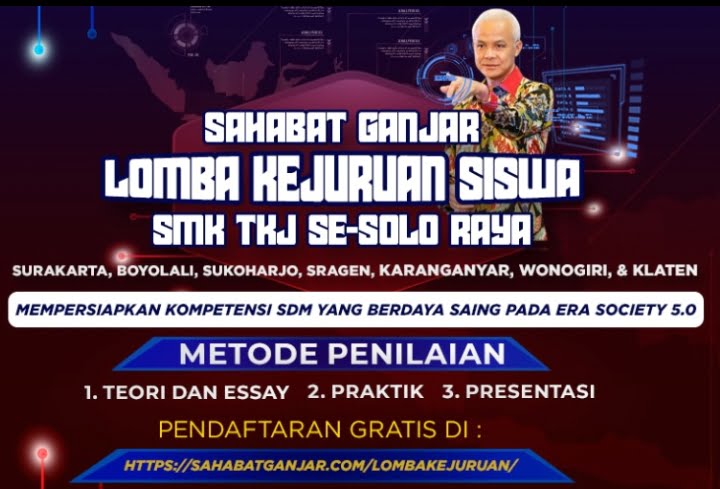 Jaring Talenta Gen Z, Sahabat Ganjar Gelar Lomba Kejuruan untuk SMK TKJ di Solo Raya