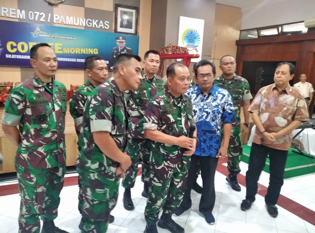 Brigjen TNI Puji Cahyono Kenalan dengan Insan Pers Jogja