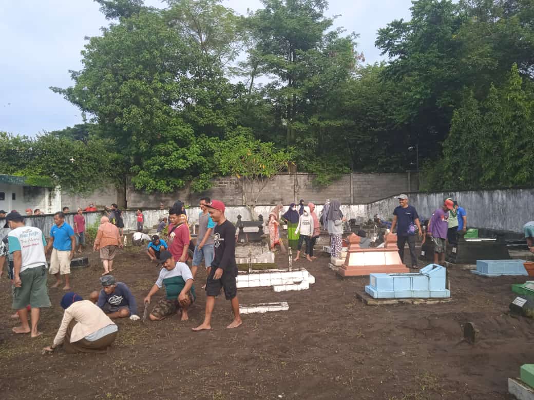 Sambut Ramadan, Warga Dusun Sedan Sleman Adakan Bersih Makam