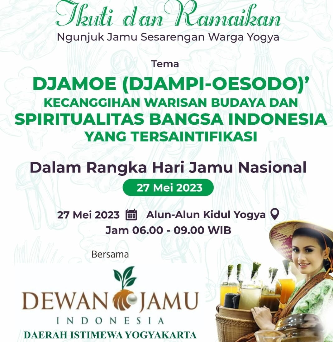 Hari Jamu Nasional: Besok Minum Jamu Gratis di Alun-alun Selatan Yogyakarta