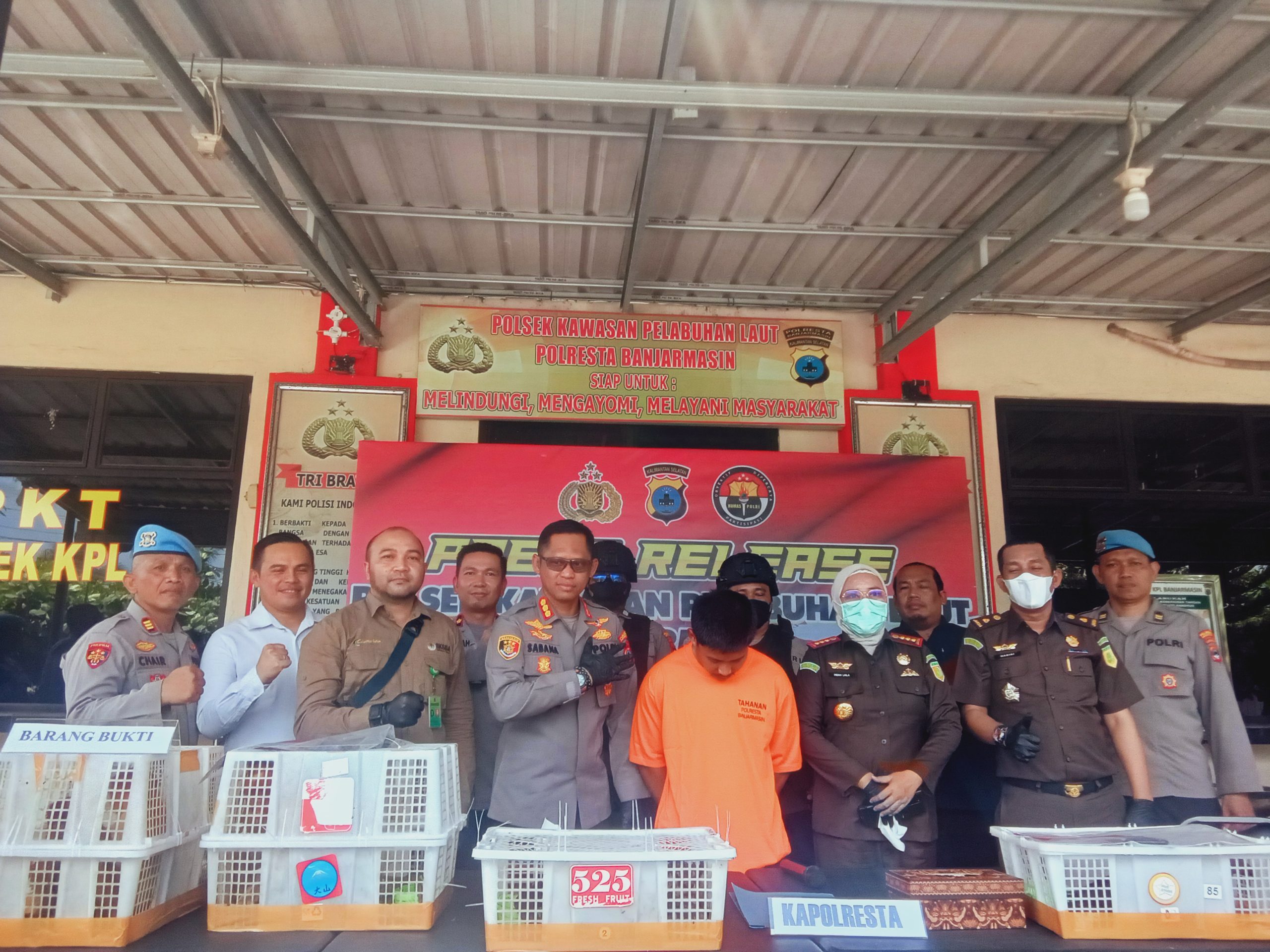 Polsek KPL Polresta Banjarmasin Berhasil Gagalkan Penyelundupan Satwa Dilindungi