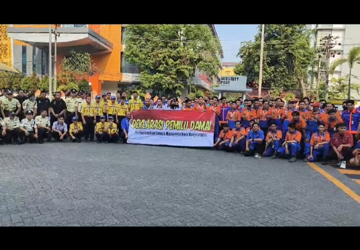 Gandeng Komunitas Vespa Dan Ojek Online, Bentuk Keseriusan Polresta Banjarmasin Dalam Mewujudkan Pemilu Damai 2024