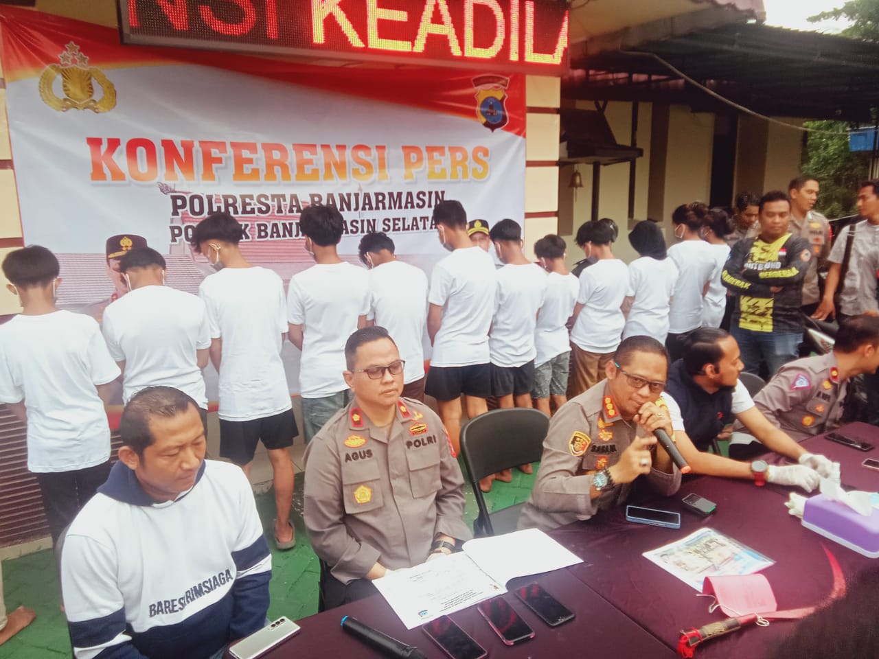 Polresta Banjarmasin Kembali Amankan 15 Orang Anggota Geng Motor