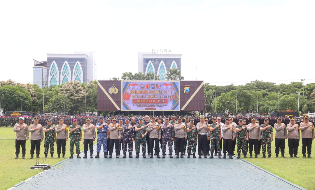 Pangdam Brawijaya Hadiri Apel Bulan Bakti TNI-Polri di Mapolda Jatim