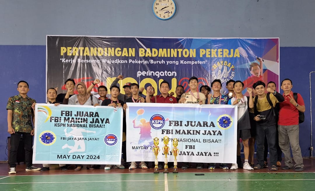 FBI Ikuti Turnamen Bulutangkis Mayday 2024, Sabet Juara Umum