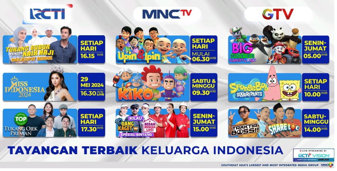 Rangkaian Tayangan Terbaik Keluarga Indonesia dari MNC Entertainment