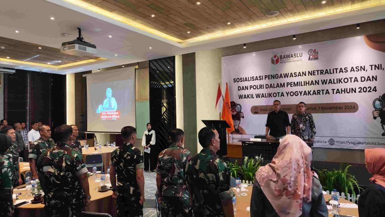 Sosialisasi Pengawasan Netralitas ASN, TNI, dan Polri dalam Pemilihan Wali Kota dan Wakil Wali Kota Yogyakarta Tahun 2024 (foto: Deny Hermawan)