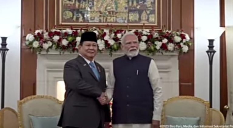 Presiden RI, Prabowo Subianto menggelar pertemuan bilateral dengan Perdana Menteri India Narendra Modi. (FOTO:ISTIMEWA)