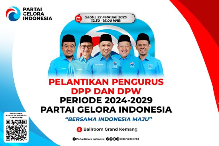 Partai Gelora Gelar Pelantikan Pengurus DPP, DPW Periode 2024-2029 dan Pengucapan Janji Jabatan Anggota Legislatif Serentak