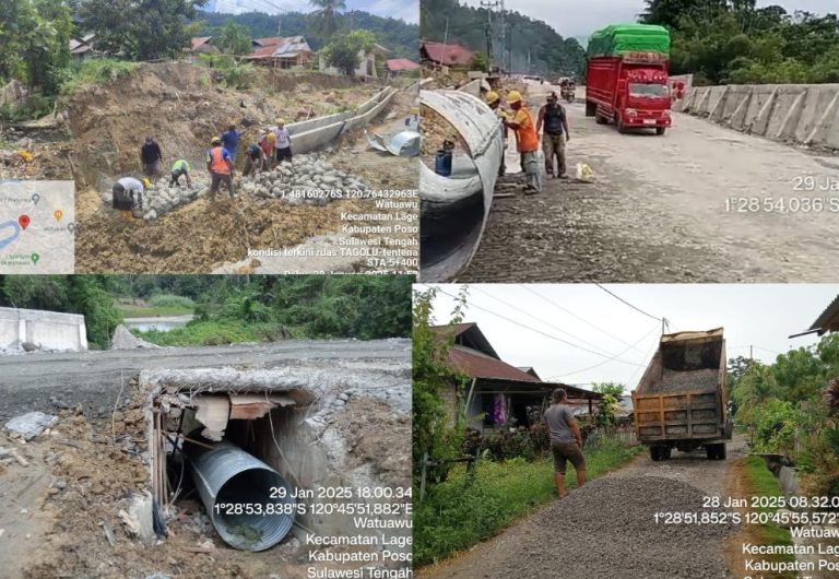 Kepala BPJN Sulteng: Kami Terus Kerjakan Perbaikan, Pasca Longsor Poso Kondisi jalan Trans Sulawesi Poso pasca longsor telah di perbaiki. (FOTO:ISTIMEWA)