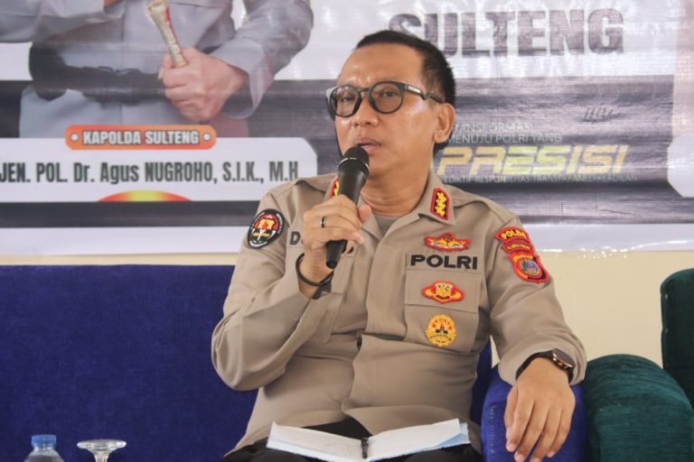 Kapolda Sulteng Komitmen Tertibkan Penambangan Ilegal, Tanggapi Polemik di Masyarakat Kabid Humas Kombes Pol. Djoko Wienartono.(FOTO :ISTIMEWA)