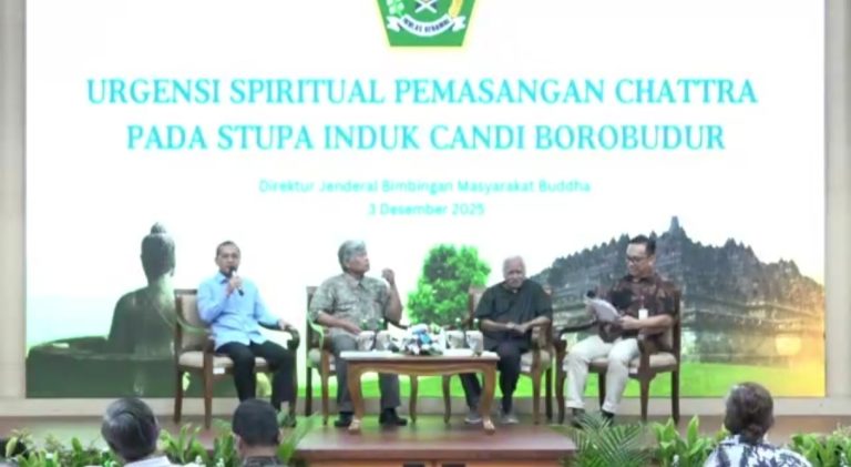 Isu Chattra Muncul Lagi, FGD Tentang Rencana Pemasangan Chattra Borobudur Digelar FGD rencana pemasangan chattra Borobudur - (foto: ist)