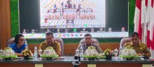 Dinas PMD Sulteng bersama Bupati Tolistoli dan Dirjen Kemendagri, di Bimtek ILASPP 2025. (Foto : Rahmad Nur)