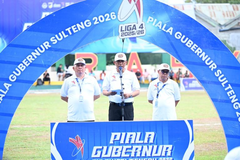 Gubernur Sulteng, Anwar Hafid resmi membuka Liga 4 Sulteng (Foto : Istimewa)